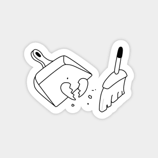 Abstract Minimalist Broken Heart Sticker